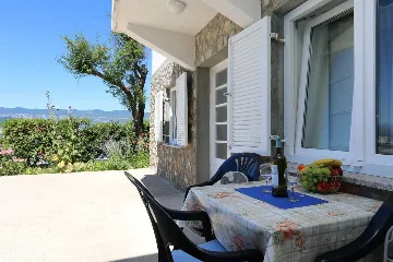 Apartment with Sea View Terrace in Silo, Krk