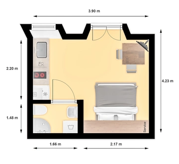 Studio for 2 Guests in Baška, Croatia
