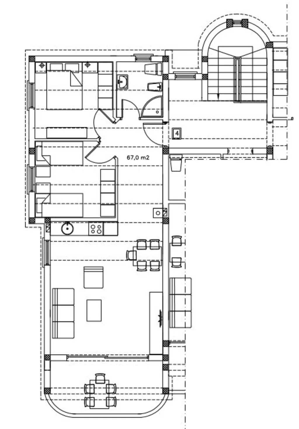 2-Bedroom Apartment in Baška for Up to 6