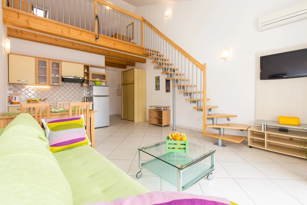 Studio in Baška with Balcony and Sea View
