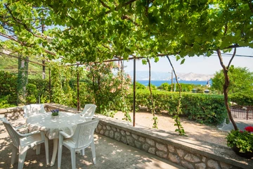 Baška Holiday House with Sea-View Terrace for 4