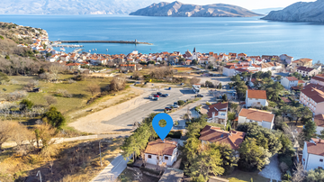 Baška Holiday House with Sea-View Terrace for 4