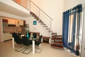 Two-Level 3-Bedroom Apartment in Baška for 8