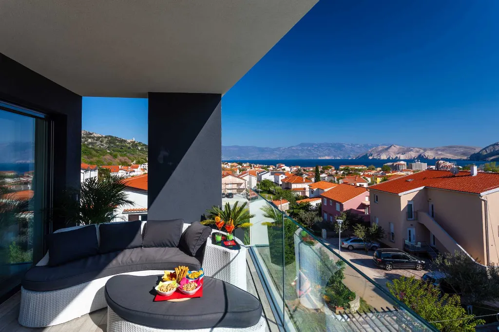 Panoramic Sea View Apartment in Baška for 4