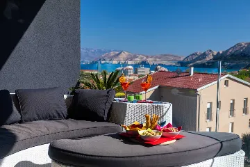 Panoramic Sea View Apartment in Baška for 4