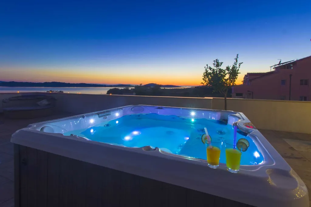 Vodice Penthouse Apartment with Roof Terrace and Sea View