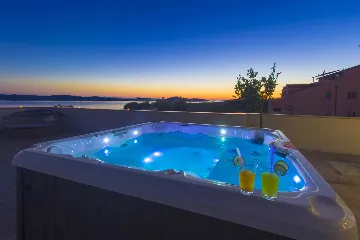 Vodice Penthouse Apartment with Roof Terrace and Sea View