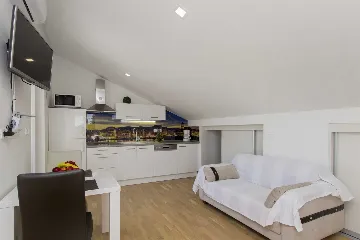 Vodice Penthouse Apartment with Roof Terrace and Sea View