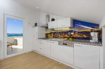Vodice Penthouse Apartment with Roof Terrace and Sea View