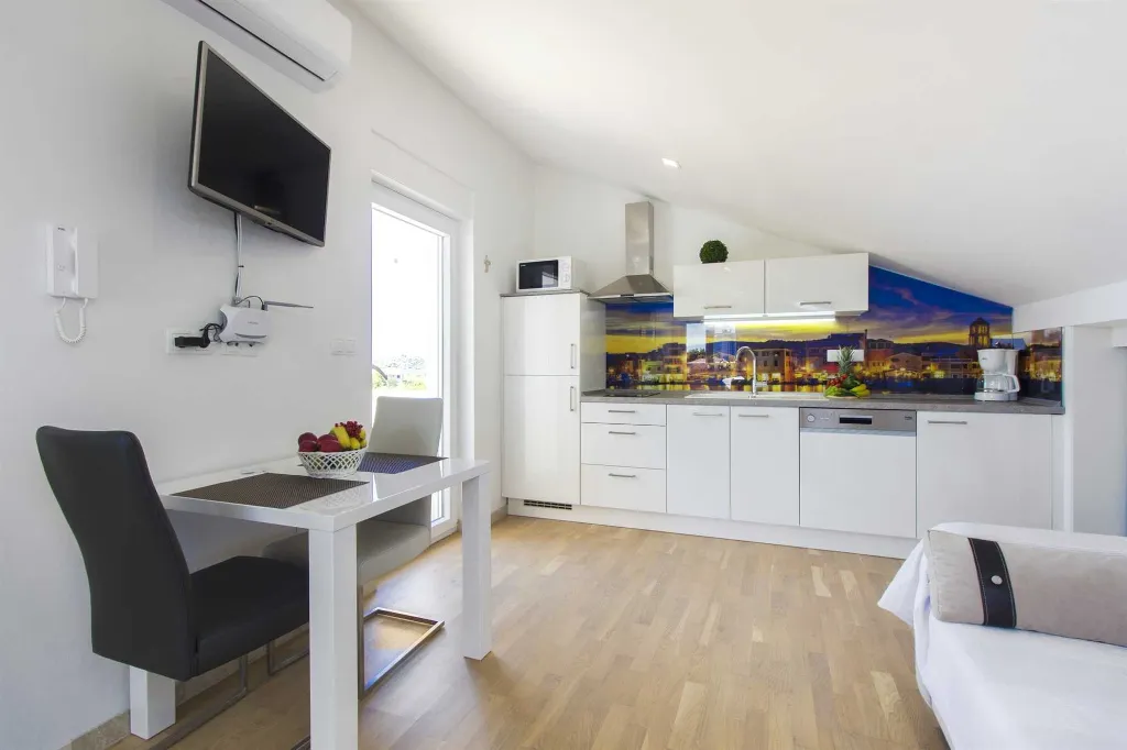 Vodice Penthouse Apartment with Roof Terrace and Sea View