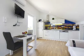 Vodice Penthouse Apartment with Roof Terrace and Sea View