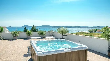 Vodice Penthouse Apartment with Roof Terrace and Sea View