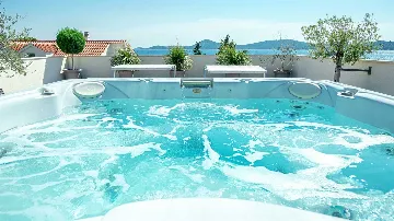 Vodice Penthouse Apartment with Roof Terrace and Sea View