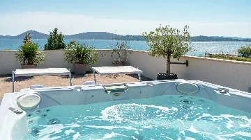 Vodice Penthouse Apartment with Roof Terrace and Sea View