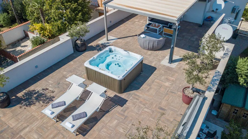 Vodice Penthouse Apartment with Roof Terrace and Sea View