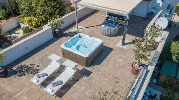 Vodice Penthouse Apartment with Roof Terrace and Sea View