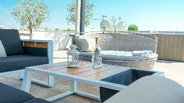 Vodice Penthouse Apartment with Roof Terrace and Sea View