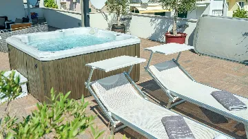 Vodice Penthouse Apartment with Roof Terrace and Sea View