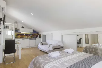 Vodice Penthouse Apartment with Roof Terrace and Sea View