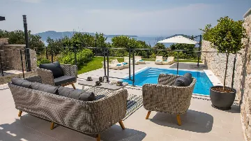 Brsecine Villa with Private Pool and Sea Views
