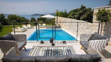 Brsecine Villa with Private Pool and Sea Views