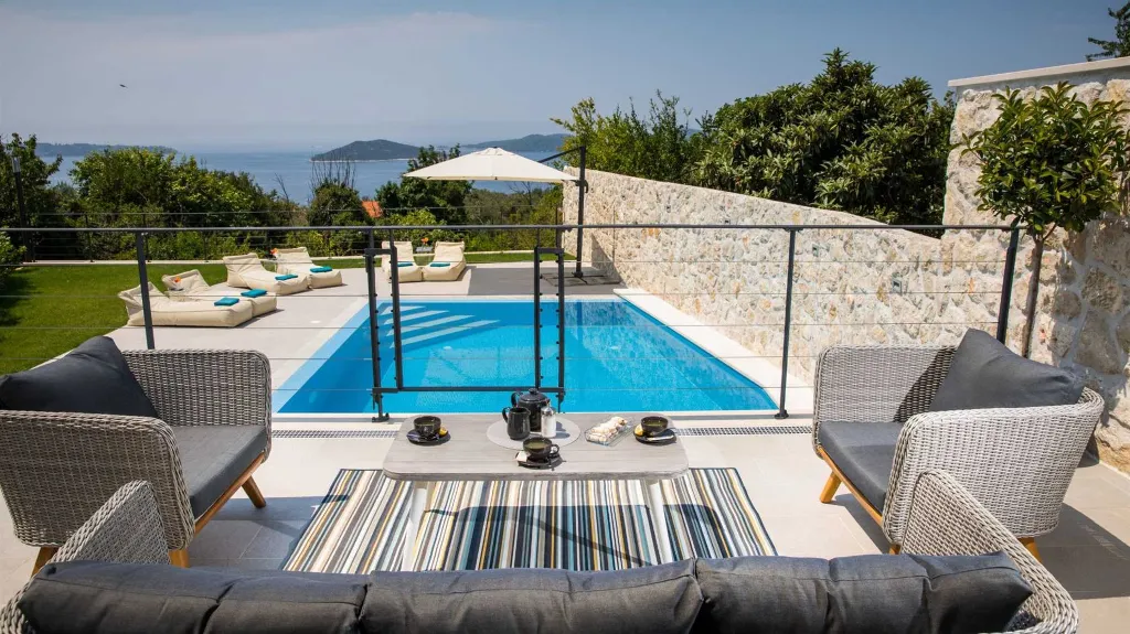 Brsecine Villa with Private Pool and Sea Views
