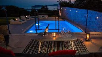 Brsecine Villa with Private Pool and Sea Views