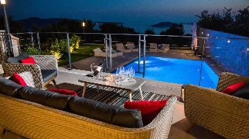 Brsecine Villa with Private Pool and Sea Views