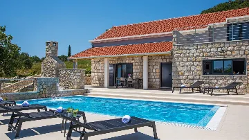 Zaton 3-Bedroom Villa for 6 with Sea View