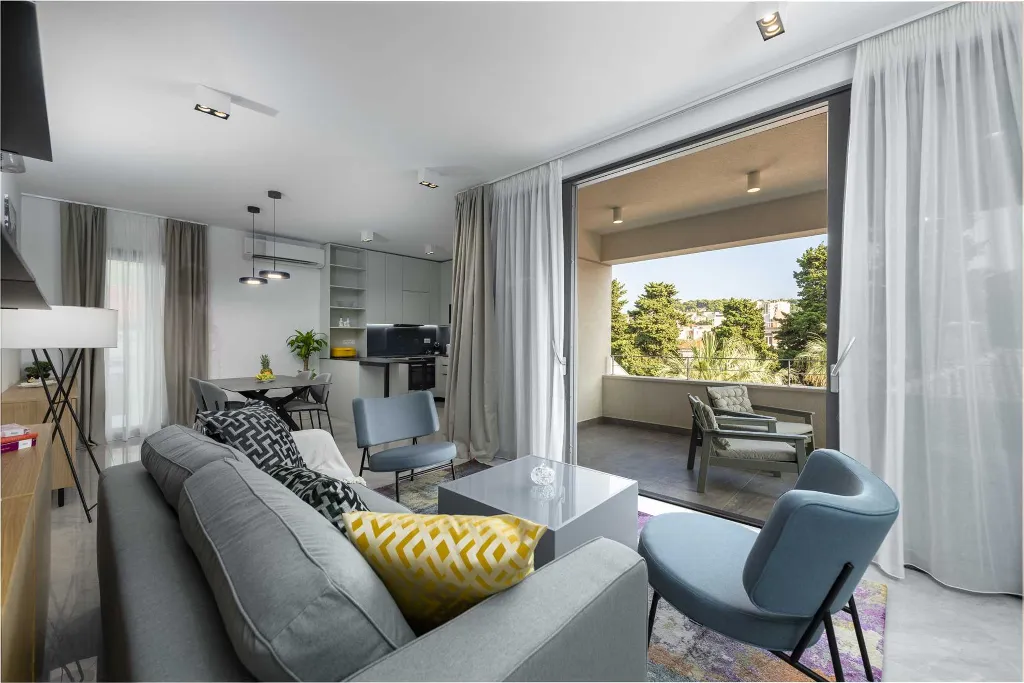 New Two-Bedroom Apartment in Croatia with Partial Sea View