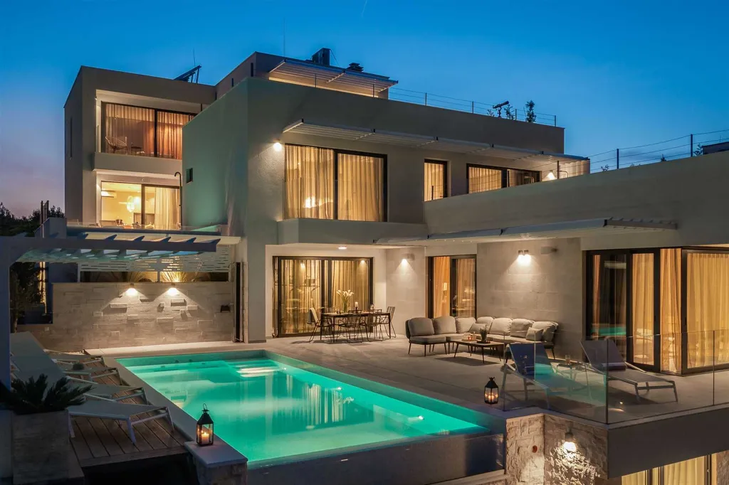 Sea View Villa in Jezera with Heated Pool