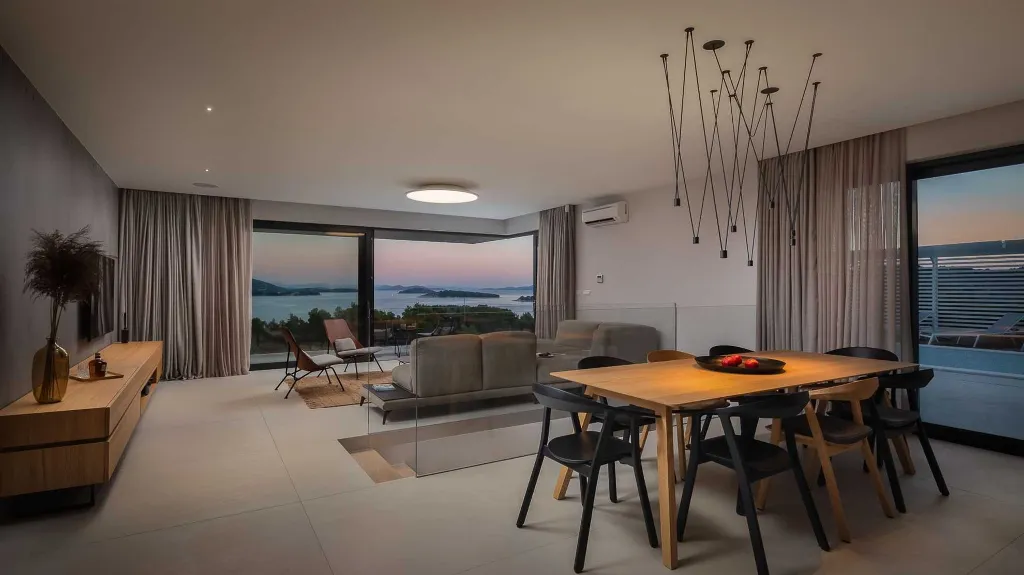 Sea View Villa in Jezera with Heated Pool