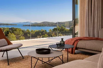 Sea View Villa in Jezera with Heated Pool