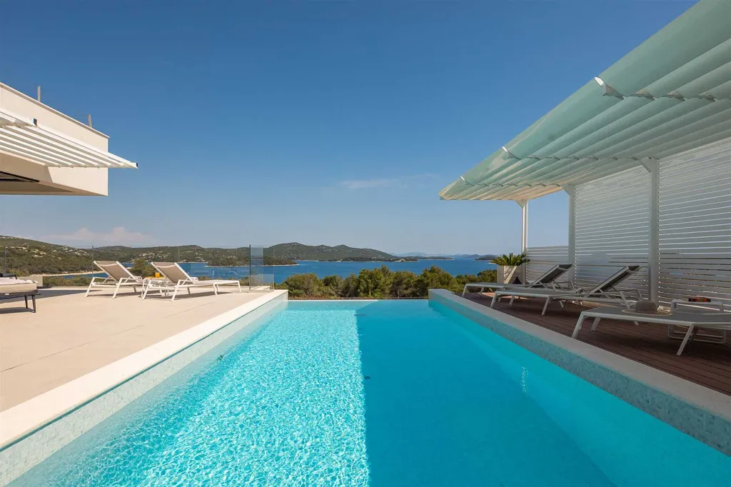 Sea View Villa in Jezera with Heated Pool