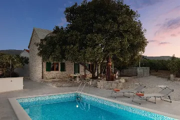 Private Heated Pool Villa in Pučišća for Up to 6