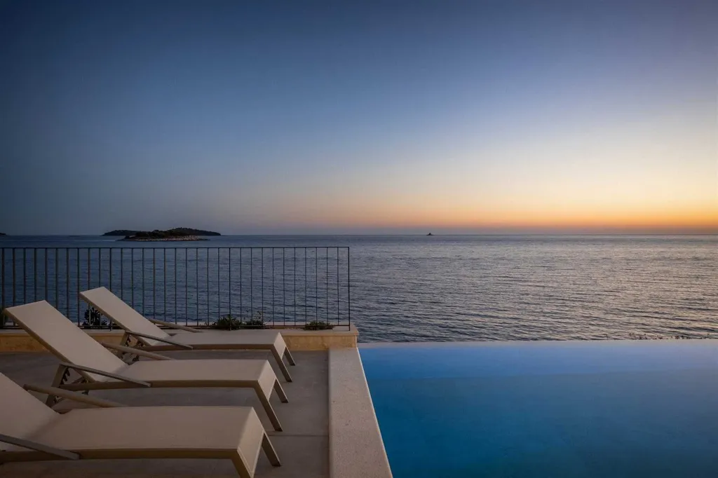 Rogoznica Seafront Villa with Heated Infinity Pool
