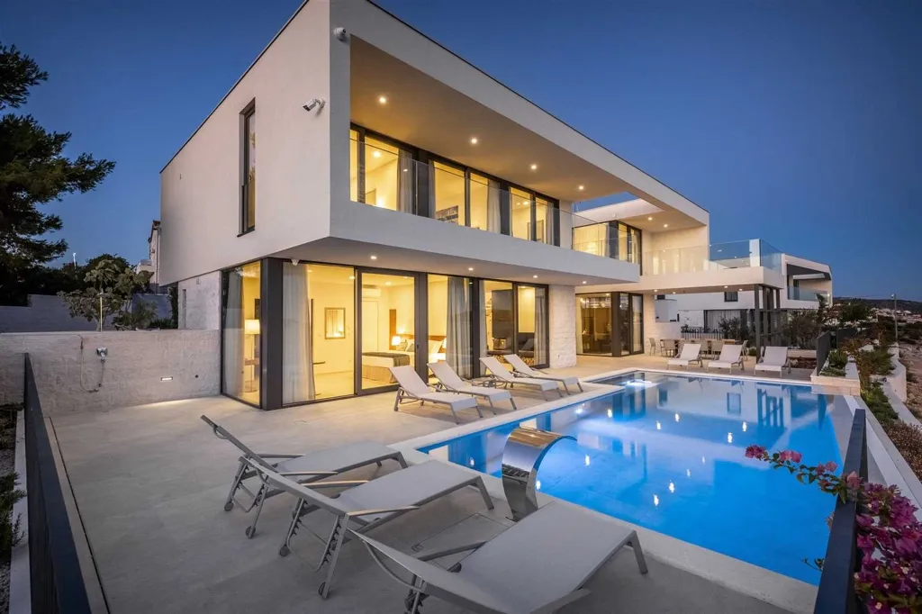 Rogoznica Seafront Villa with Heated Infinity Pool