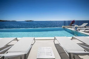 Rogoznica Seafront Villa with Heated Infinity Pool