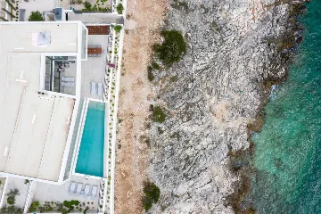 Rogoznica Seafront Villa for 10 with Heated Pool