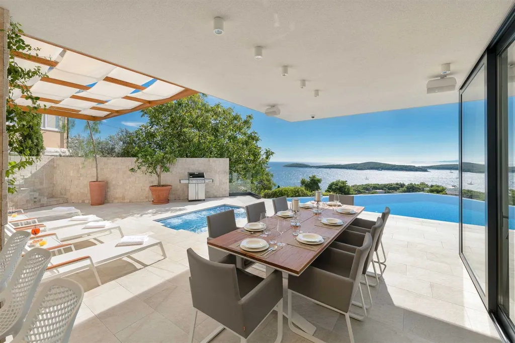 Hvar Villa with Heated Infinity Pool for 8