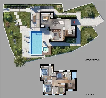 Modern Heated-Pool Villa in Čiovo (Slatine)