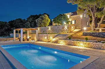 Villa in Pučišća for up to 12 with Heated Pool