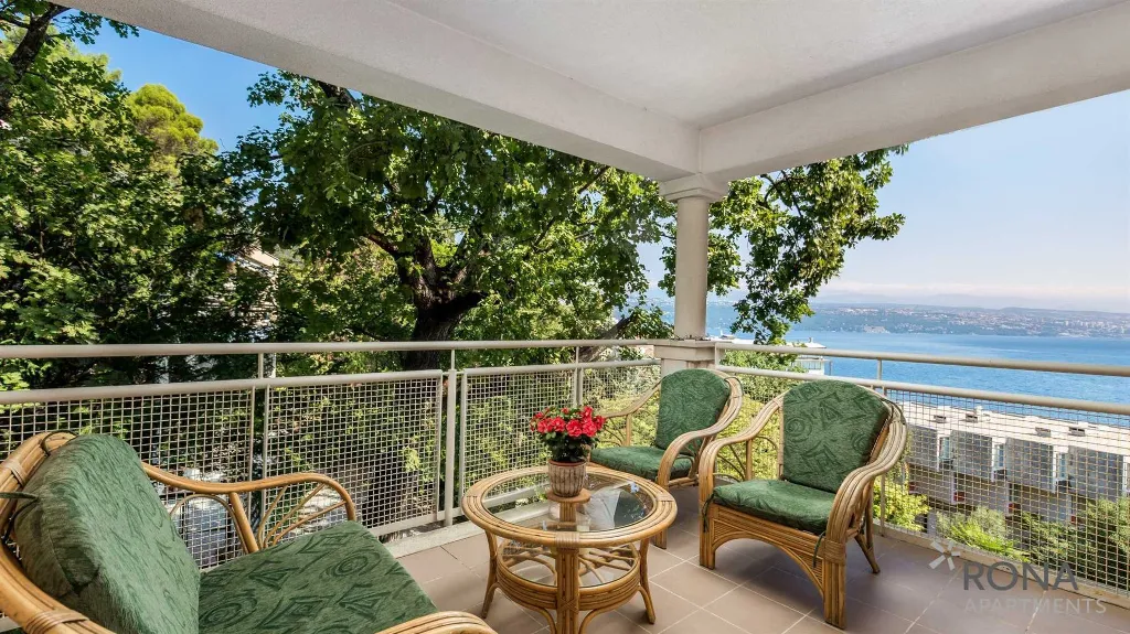 Opatija Apartment for 4 Guests with Kvarner Gulf View