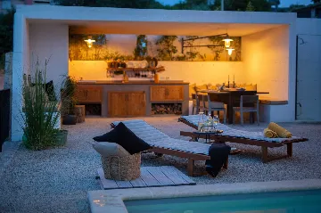 Villa for 7 Guests in Vrbnik with Pool and Sea View