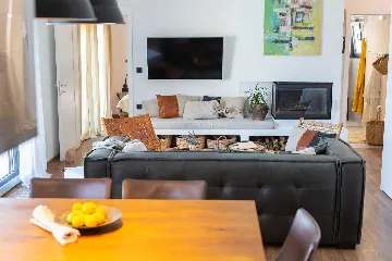 Villa for 7 Guests in Vrbnik with Pool and Sea View