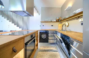 Villa for 7 Guests in Vrbnik with Pool and Sea View