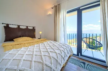 Villa for 7 Guests in Vrbnik with Pool and Sea View