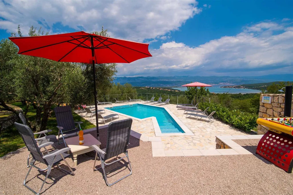 Sužan (Krk) Villa with Sea View and Pool