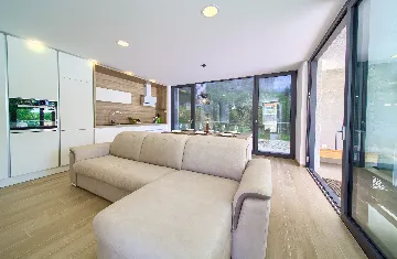 Krk City Apartment for 6 Guests with Heated Pool