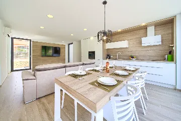 Krk City Apartment for 6 Guests with Heated Pool